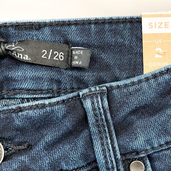 PRANA Women's Buxton Jeans Size 2/26 Deep Blue Stretch Mid-Rise Boyfriend NWT - Picture 8 of 11